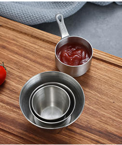 Tasse à sauce occidentale en acier inoxydable Plats et assiettes pour frites Poulet frit <span class=keywords><strong>Steak</strong></span> Dip Salade Tomate Autres aliments - Product Image 2