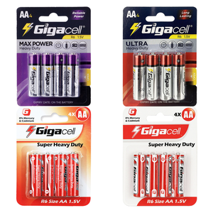 <span class=keywords><strong>Batterie</strong></span> Zinco-Carbone R6 <span class=keywords><strong>da</strong></span> 1,5 <span class=keywords><strong>Volt</strong></span>, Formato AA, per Giocattoli, Confezione <span class=keywords><strong>da</strong></span> 4 <span class=keywords><strong>Batterie</strong></span> Zinco-Carbone - Product Image 1