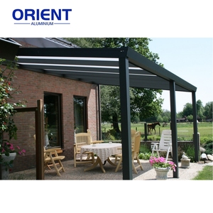 Auvent de terrasse Auvent d'ombrage en aluminium personnalisable Couverture d'auvent de terrasse imperméable et résistante à la chaleur pour véranda - Product Image 1
