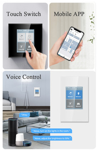 Homekit 4ギャングスマートライトスイッチLCDタッチパネル付きランボンUS WiFiウォールスイッチ音声制御GOOGLE Alexa Siriモバイルコントロール - Product Image 5