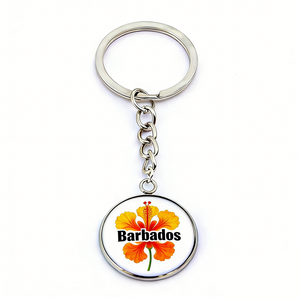 Wholesale Barbados Brazil Argentina Style Custom Design Souvenir Promotion Gift <strong>Glass</strong> Keychain Key Chain - Product Image 6