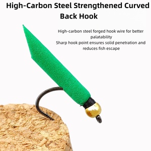 Cabeza de cobre espuma <span class=keywords><strong>Ninfa</strong></span> mosca mano atada señuelo de pesca con mosca cebo artificial <span class=keywords><strong>para</strong></span> trucha y salmón - Product Image 4
