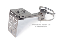 Plaque adaptatrice multifonctionnelle, accessoire de surveillance, support de montage sur poteau extensible en acier inoxydable avec anneaux pour caméra de sécurité
