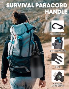 64 oz 128OZ 2L nửa Gallon bia growler Jug công suất lớn kích thước chân không cách nhiệt chai nước bằng thép không gỉ 64 oz - Product Image 2