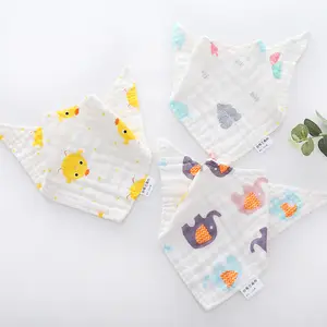Asciugamano per neonati con stampa personalizzata Saliva rutta nuova moda bavaglini in mussola Coloful di alta qualità