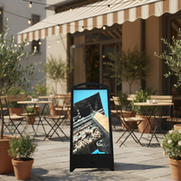 Écran LCD extérieur IP65 32 43 55 pouces haute luminosité pour publicité avec batterie et roues, support au sol