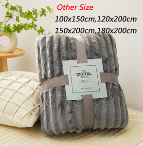 2025 Grande Vente Plaid Polaire Personnalisé avec Logo de Marque, Couverture Réversible 100% Polyester pour Hiver, Tricotée pour Canapé - Product Image 3