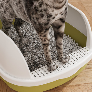 <b>Extra</b> <b>Large</b> Cat Litter <b>Box</b>, Semi-Enclosed Cat Toilet, Anti-Sand-Trapping, <b>Extra</b> Small Kitten Poop <b>Box</b>, All Cat Supplies - Product Image 3