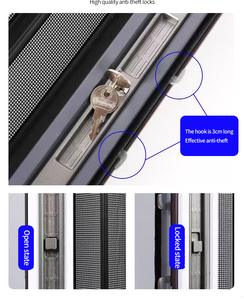 ม่านม้วนตาข่ายสำหรับหน้าต่างแบบเลื่อนได้หน้าจอแบบตาข่ายสำหรับประตูม่านแมลงทำจากสเตนเลสสตีลสามารถพับเก็บได้ - Product Image 5