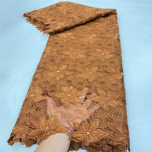 Tela de Encaje con Bordado Africano, Ecológica, Lujosa, de Poliéster/Algodón, el Mejor Servicio, Envío Rápido, 50/52 por Yarda, 3 kg - Product Image 3