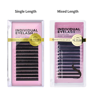 Extensiones de Pestañ<span class=keywords><strong>as</strong></span> de Venta al por Mayor, 12 Líneas, Fácil Aplicación, Densas, Autoformables en 1 Segundo, Marca Privada, Bandejas de Extensiones de Pestañ<span class=keywords><strong>as</strong></span> de 8-15mm, Curvatura C y D - Product Image 2