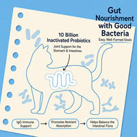 Yaourts fermentés pour animaux de compagnie au lait frais à 95 % avec postbiotiques pour chiens et chats, saveurs originales canneberge et argousier