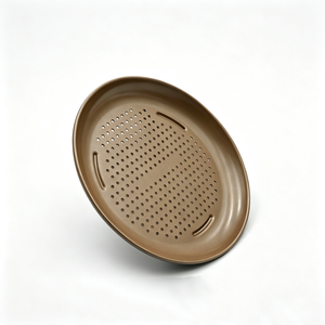 Plat à pizza rond perforé de 7 pouces (17,5 cm) avec trous, matériau durable pour une cuisson croustillante des pizzas et des frites - Product Image 5
