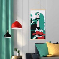 12x24 inç Ucuz Sıcak Satış Kumaş Kanvas Duvar Asılı Ahşap Plastik Poster Rulosu Ev Dekorasyonu Duvar Resmi Yağlı Boya