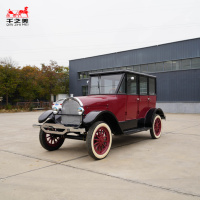 Voiture de tourisme électrique rétro de luxe personnalisée certifiée CE, 4 roues, 5 passagers, couleur personnalisée, pour parcs