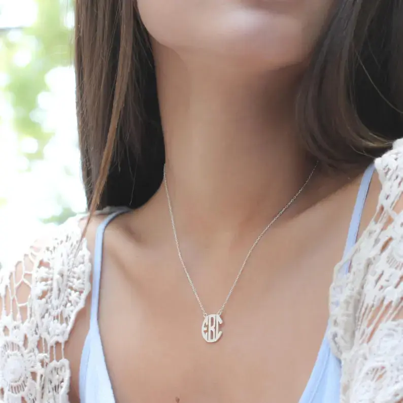 Wholesale Custom Design Women Men Fashion Stainless Steel Jewelry Monogram Name Necklace