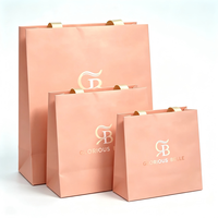Sacs en papier personnalisés de luxe biodégradables avec poignée en ruban, emballage en papier gaufré, sac cadeau avec votre propre logo