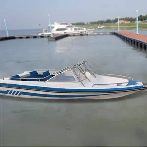 قارب سريع وصل حديثًا 15.3 قدم / 4.68 متر بمحرك 40-60 حصان قارب من الألياف الزجاجية لشخص ثماني قارب سريع