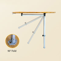 Pieds de table pliants JP RV en alliage d'aluminium avec rails de guidage simples, pieds de table réglables pour table de camping-car, bateau, caravane