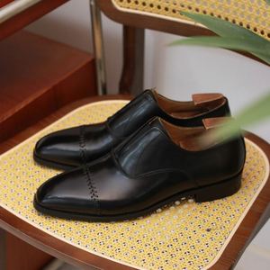 Zapatos Oxford Cuadrados para Hombre Estilo Británico, Suela Estilo Qin, Cómodos, Ligeros, Antideslizantes, Transpirables, con Cordones, para Vestir - Product Image 4