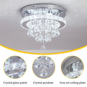 Plafonnier LED moderne de luxe en cristal pour couloir, salle à manger, chambre à coucher, 31W, éclairage intérieur décoratif - Product Image 4