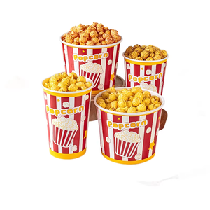 Cubos de <span class=keywords><strong>Metal</strong></span> redondos con impresión personalizada, caja de latas de galletas, embalaje para alimentos, cubo, lata de palomitas de maíz - Product Image 2