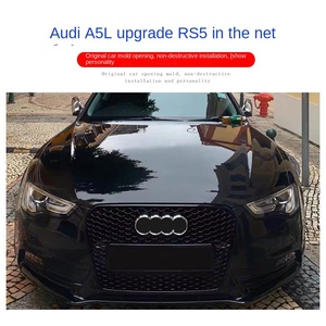 Griglia Anteriore <span class=keywords><strong>Nera</strong></span> Modificata RS5 per <span class=keywords><strong>Audi</strong></span> <span class=keywords><strong>A5</strong></span> 2012-2016, Nuova Condizione, Materiale ABS, Marca LINGRUIDA, Include Bulloni - Product Image 2