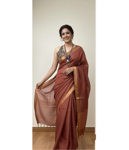 Sari de Seda Kota Doriya de Primera Calidad para Mujer, para Ocasiones Festivas, Recepciones de Boda, Tradicional, Hecho a Mano, Étnico, de la India - Product Image 1