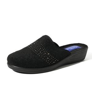 Premium Wedge Heel <strong>Felt</strong> Slippers Custom Pattern Slip-On <strong>Clogs</strong> for Indoor &amp; Outdoor Wholesale Customizable Mules - Product Image 2