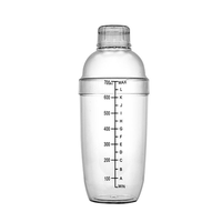 Ventes chaudes 700ML&1000ML Grande capacité Gobelet shaker en plastique PC Outils pour boissons pour hôtels Bars à fruits Bars à thé au lait