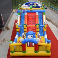 Vente en gros de châteaux gonflables bleus en forme de chat, aire de jeux gonflable pour enfants à vendre