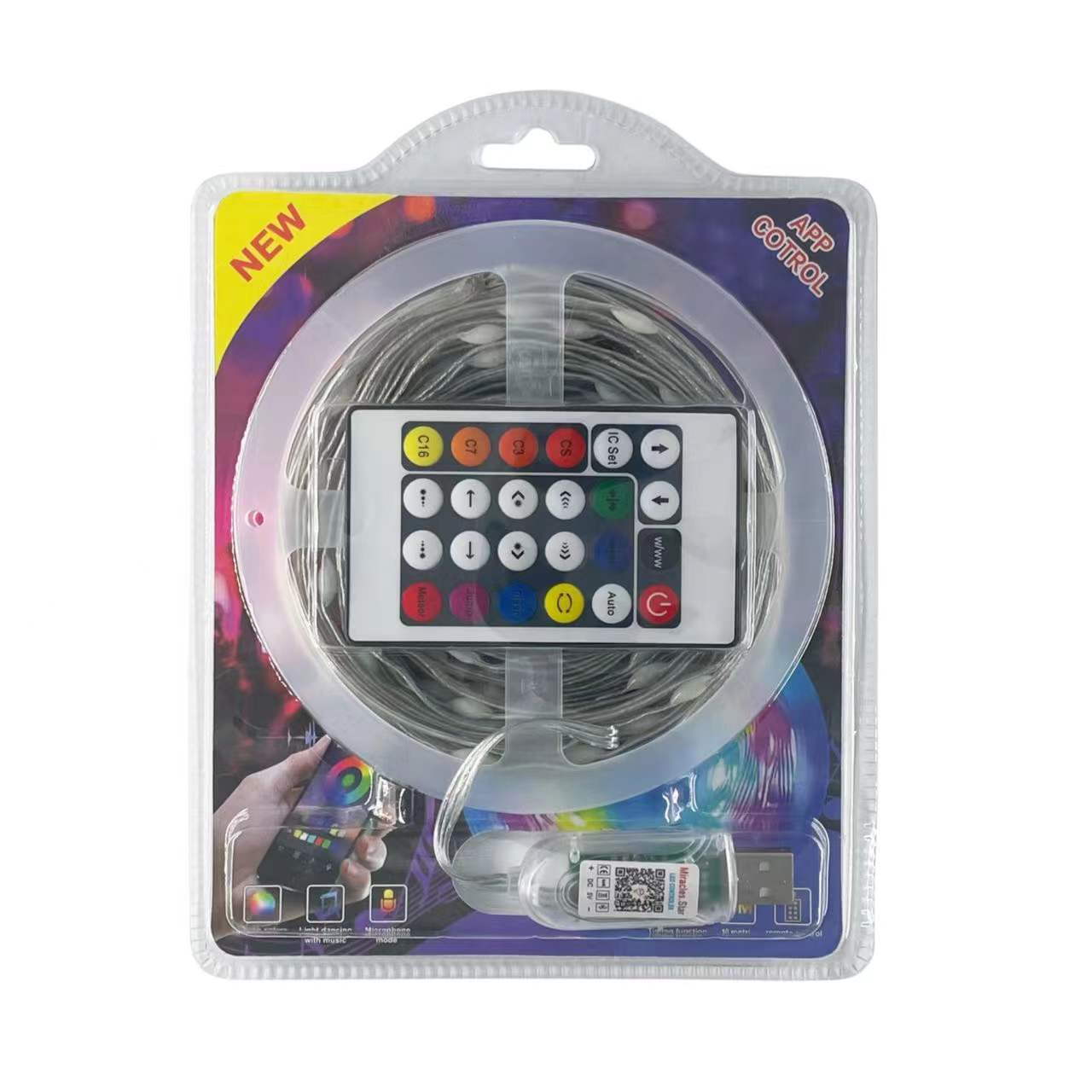 Tira de luz RGB con control remoto