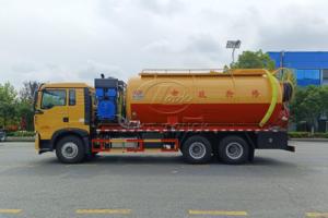 Camión de Vacío para Aguas Residuales de Carga Pesada, 3 Ejes, 10 Neumáticos, Howo 22000L, Sistema de Vacío Independiente de Alta Potencia para Transporte de Lodos a Granel - Product Image 3