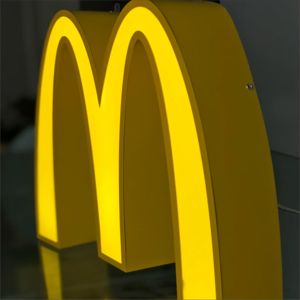 Tùy chỉnh kim loại <span class=keywords><strong>Backlit</strong></span> Lettering hộp đèn, quán cà phê tường logo, trong nhà điện tử <span class=keywords><strong>Menu</strong></span> hiển thị màn hình quảng cáo - Product Image 4