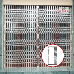 <span class=keywords><strong>Design</strong></span> moderno antifurto porta di sicurezza in lega di alluminio retrattile con scorrevole pieghevole e griglia di sicurezza per l'ingresso del centro commerciale - Product Image 2