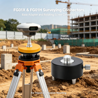 FG01H 360° Rotating Copper Screw Connector FG01X Base Connector Survey Spare Parts Fit GNSS RTK Total Station Survey Instrument