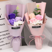 Hadiah Valentine indah hari rosas de Jabon hadiah floare de trandafir de sapun hadiah buatan sabun keterangan mawar buket bunga