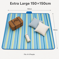 Couverture de pique-nique pliable imperméable personnalisable avec logo, idéale pour le camping en plein air, les pique-niques et la plage (multijoueur)