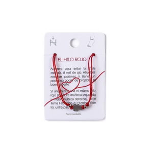 Cavigliera Angelina El Hilo Rojo con Filo Rosso in Acciaio Inossidabile, Amuleto Portafortuna per Bambini, Gioiello Regalo - Product Image 4