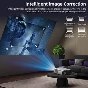 Factory OEM Google Certified A9 GTV <strong>Projector</strong> 1550ANSI Chromecast Android 11 NFC 4K LCD LED <strong>Projector</strong> With BT Voice Remote - Product Image 5