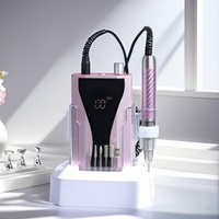 Professionnel Rechargeable 40000 tr/min Brushless Nail Drill Portable Électrique E File Acrylique Gel Grinder Outils avec 6 Bits