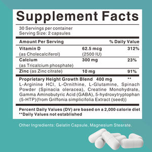 อาหารเสริมเพิ่มความสูง OEM ODM สูตรเร่งการเจริญเติบโตสูงสุด แคปซูลเพิ่มความสูงสำหรับผู้ใหญ่และเด็ก - Product Image 2
