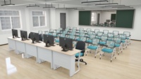 Escritorio de computadora de escuela de Fabricación especializada sala de entrenamiento de aula multimedia para mesa de estudio de estudiante con escuela secundaria