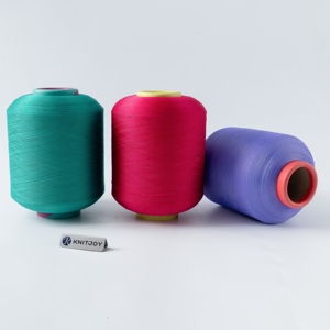 High Cost Effectiveness GRS Certificate Dyed 2075 3075 4075 Polyester Single Covered <b>Spandex</b> <b>Yarn</b> for Knitting Socks Ring Spun - Product Image 2