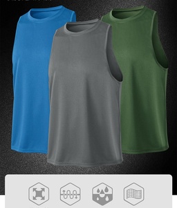 เสื้อกล้ามฟิตเนสผู้ชายน้ำหนักเบา คอกลม แห้งเร็ว สำหรับเล่นกีฬา วิ่ง ออกกำลังกาย มีหลายสี รับสกรีนโลโก้ - Product Image 3