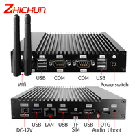 Mini PC industriel sans ventilateur RK3568/RK3588 Processeur Cortex-A55 Android 5G Boîte de lecture multimédia vidéo avec système d'exploitation Linux PC industriel de pointe