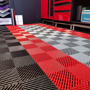 Shock Absorbent <b>Plastic</b> Garage <b>Floor</b> Tiles Noise Reduction Technology Safe for Kids and Pets Home Gym Use - Product Image 2
