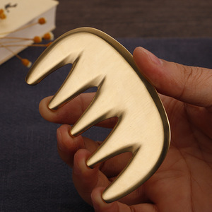 Sisir Gua Sha Kuningan Tembaga Murni untuk Pijat Gesekan Akupunktur - Product Image 4