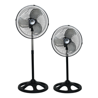 Ventilateur électrique sur pied moderne de 12 pouces pour appareils électroménagers, avec 3 vitesses de vent réglables, hauteur ajustable, puissant, pour extérieur et hôtel