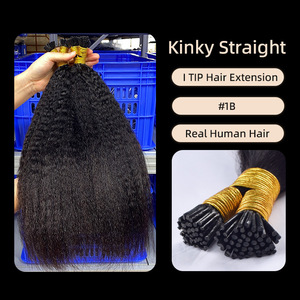 Extensioni per <span class=keywords><strong>capelli</strong></span> I-Tip a doppia trama da donna, con filo di cristallo, permanentabili, per mercato europeo e americano - Product Image 5
